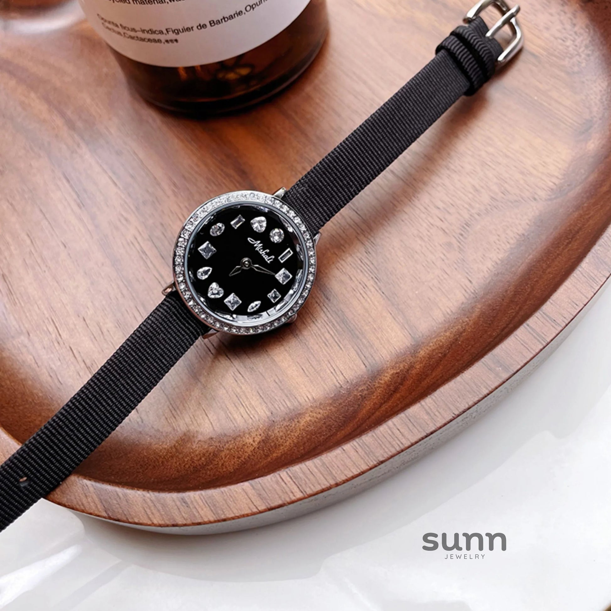 Noelani Zircon Round Dial Watch