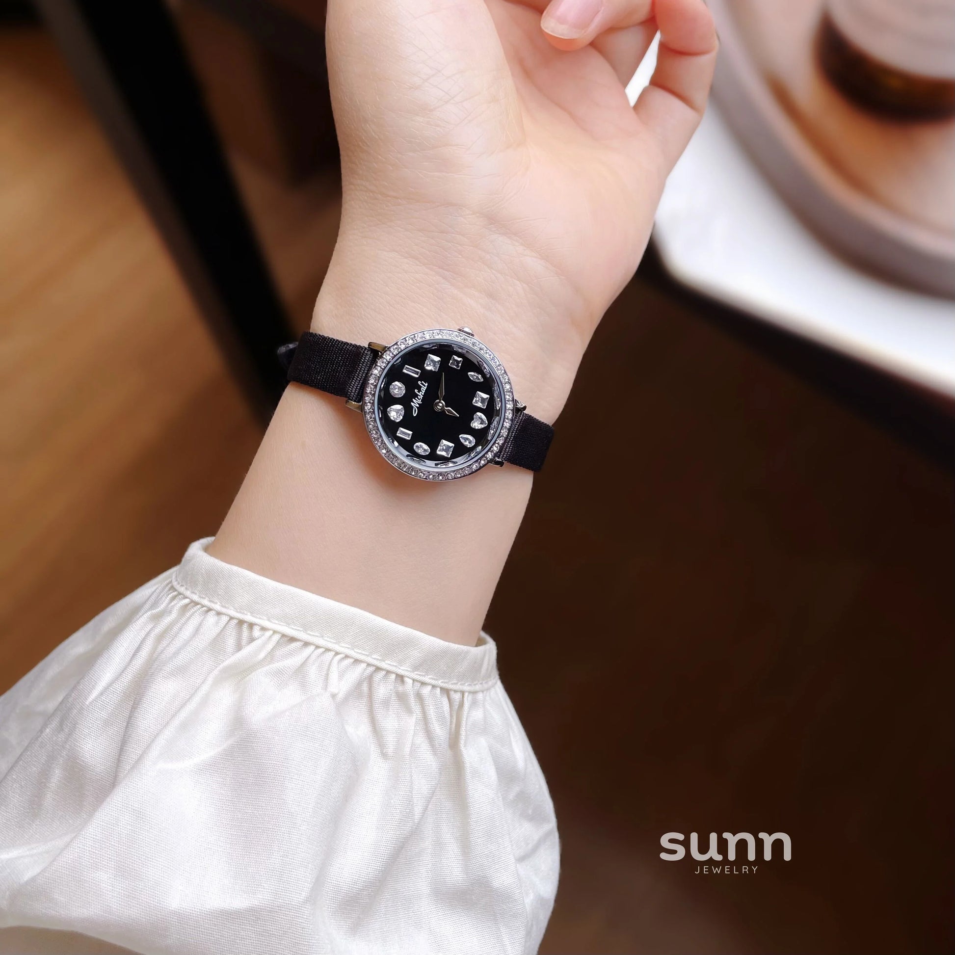 Noelani Zircon Round Dial Watch