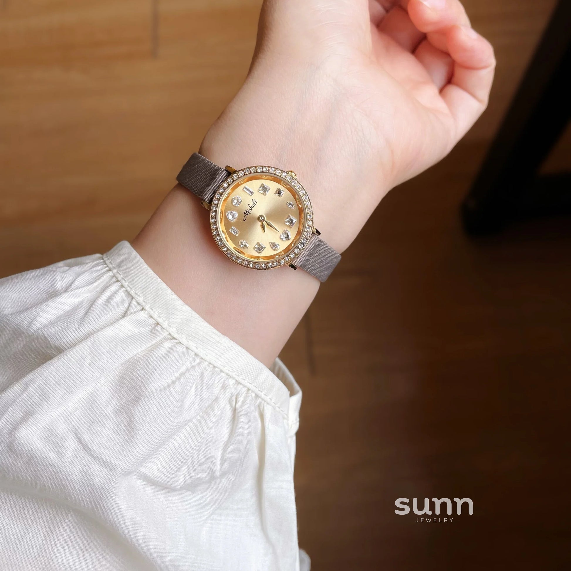 Noelani Zircon Round Dial Watch
