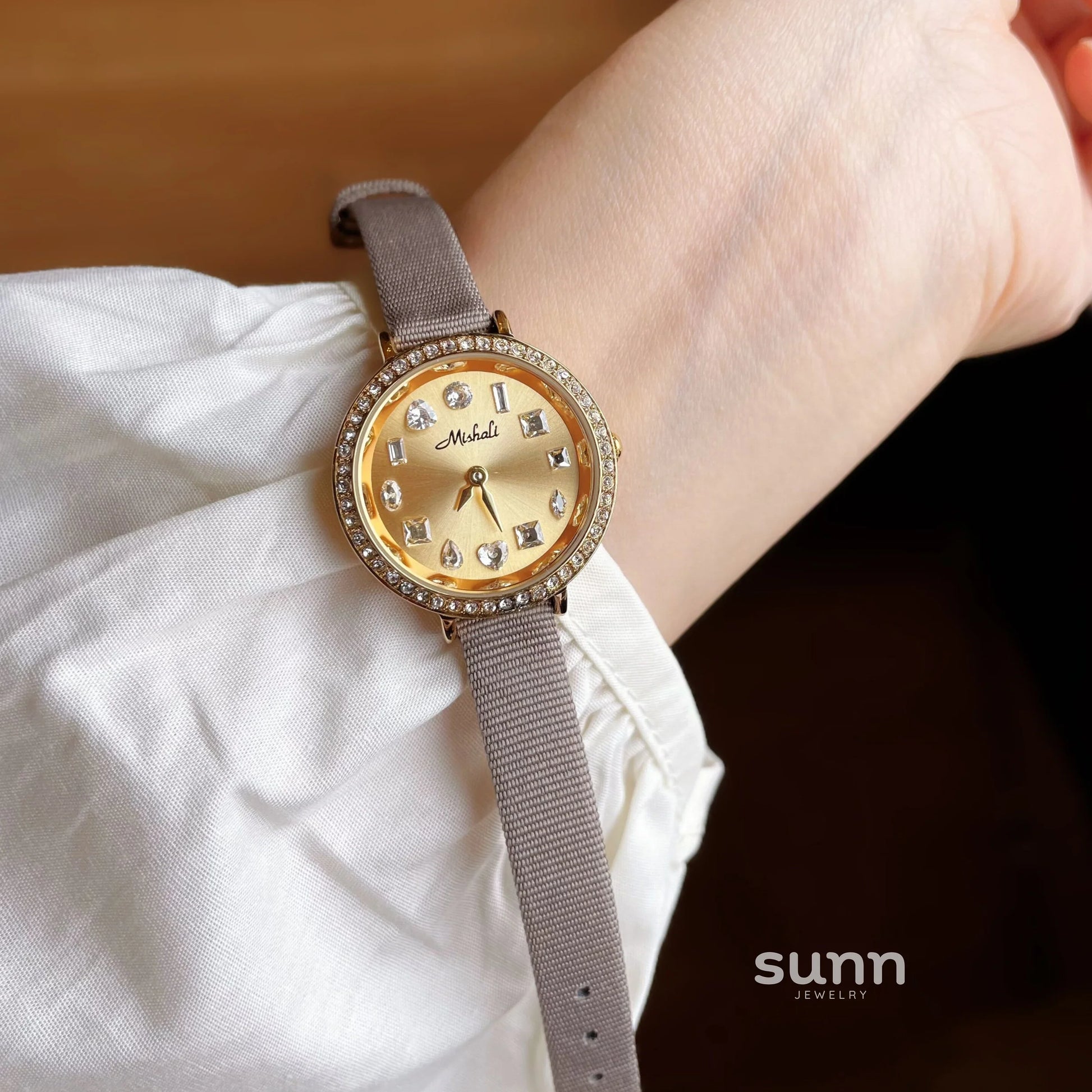 Noelani Zircon Round Dial Watch