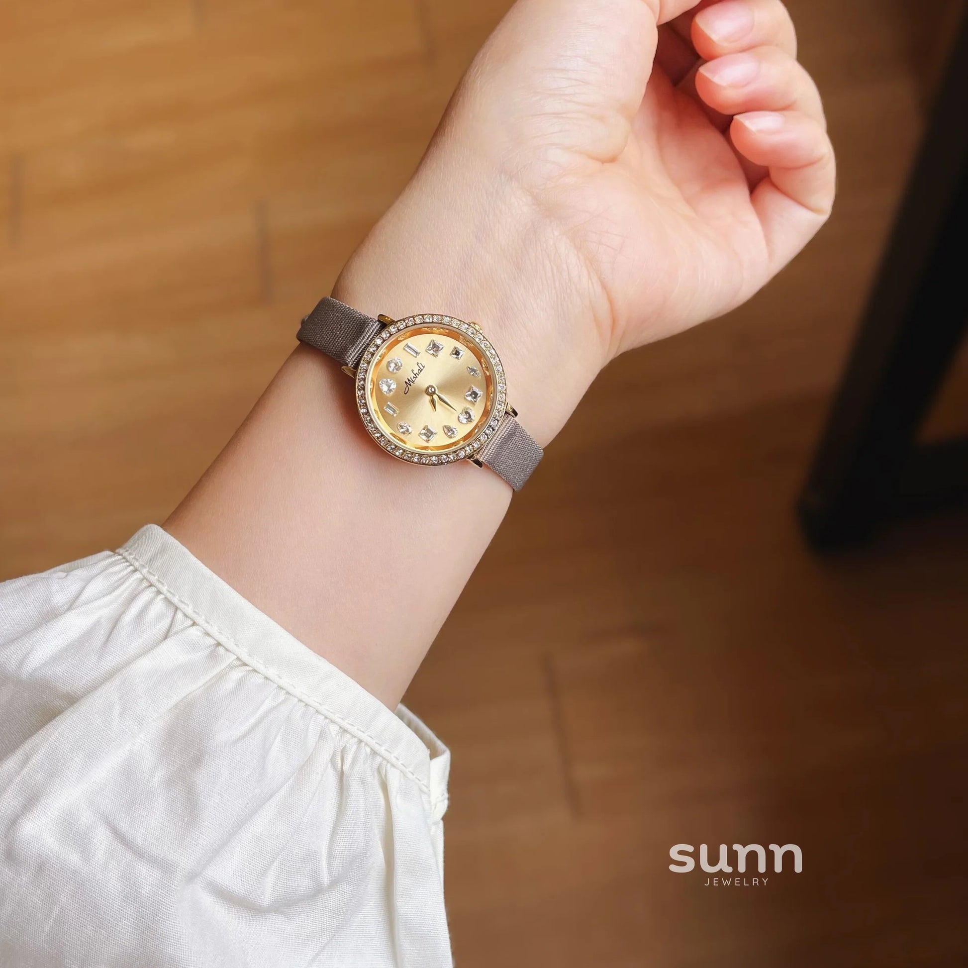 Noelani Zircon Round Dial Watch