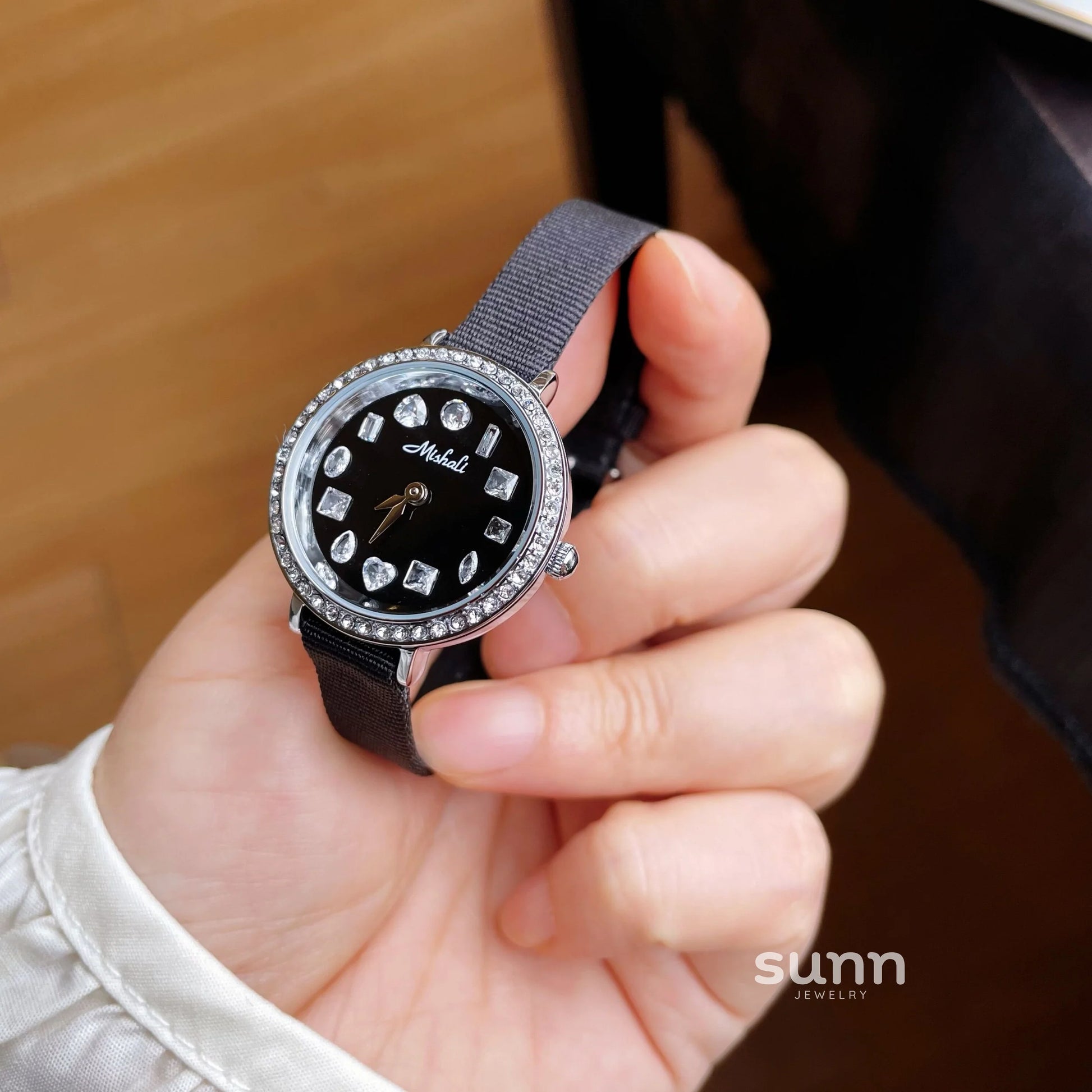 Noelani Zircon Round Dial Watch