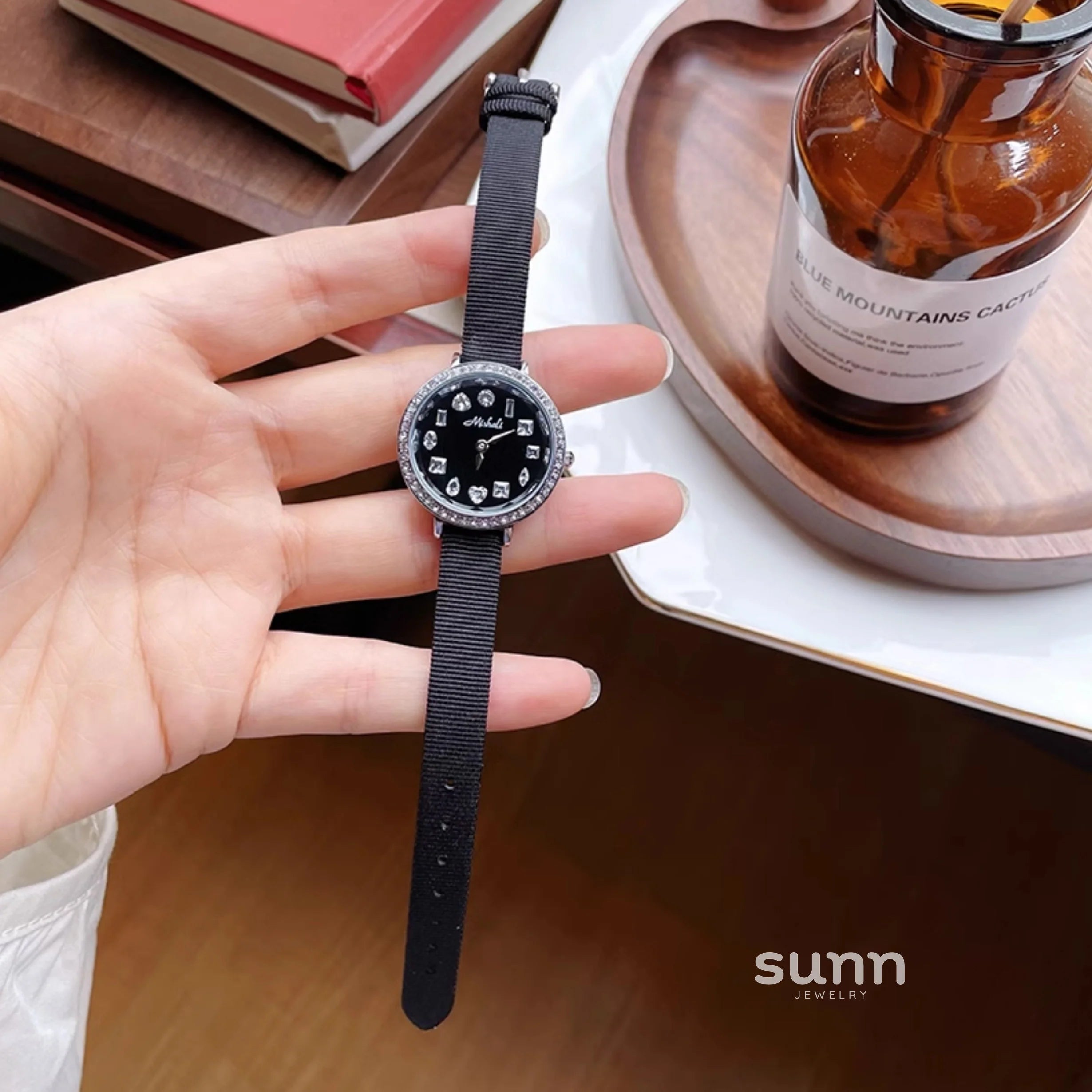 Noelani Zircon Round Dial Watch