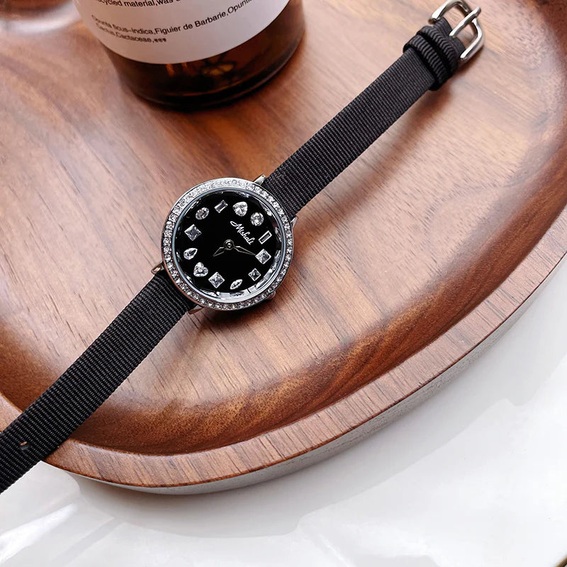 Noelani Zircon Round Dial Watch