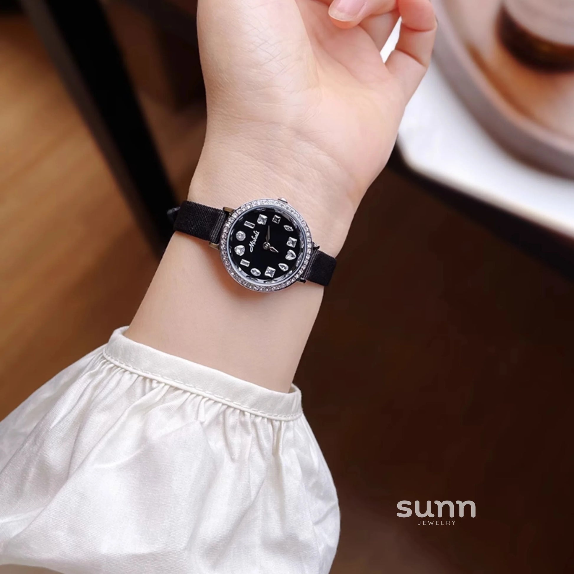 Noelani Zircon Round Dial Watch