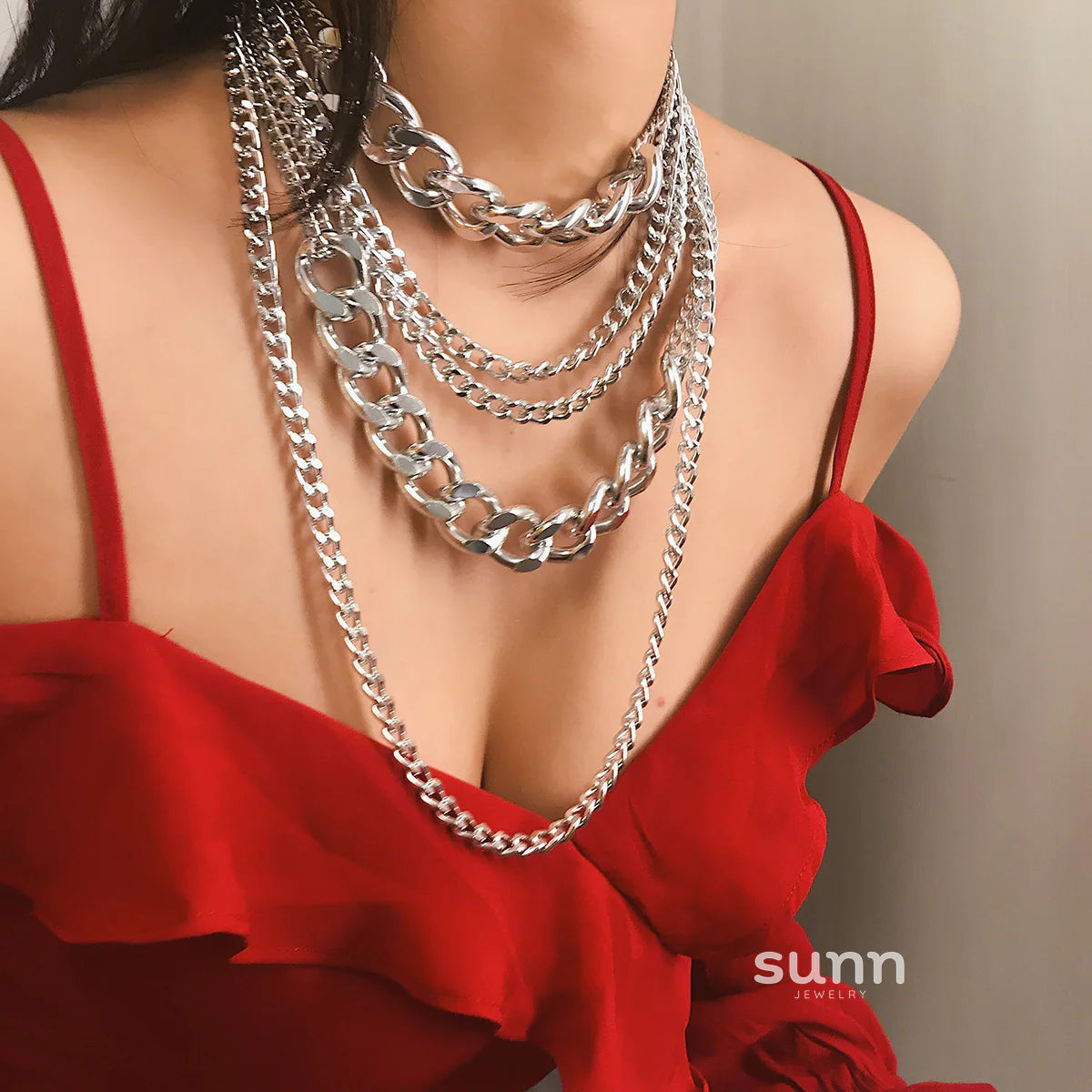 Noemi Layered Chain Tassel Necklace