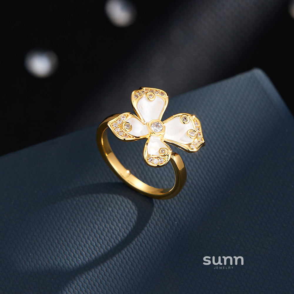 Nona Floral Enamel Ring [7460VHLS]