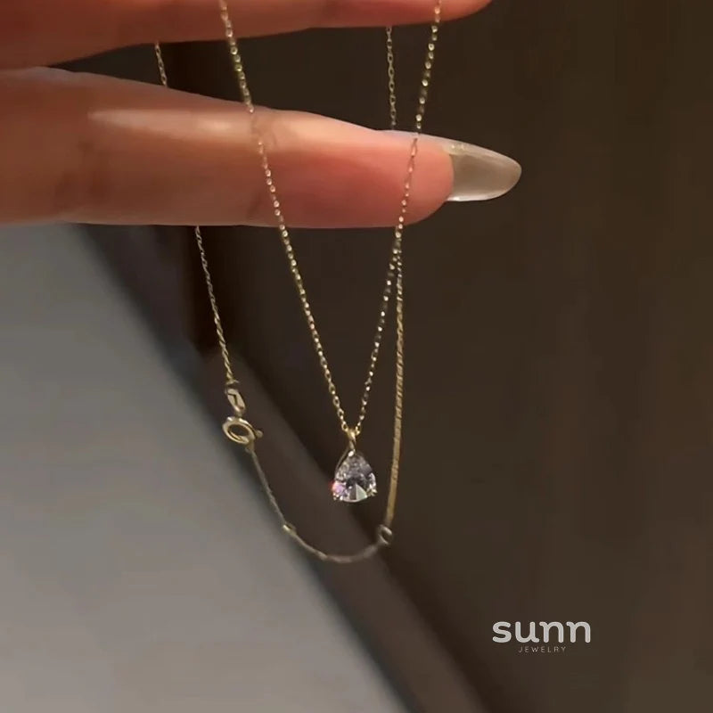 Nova Teardrop Sparkle Necklace