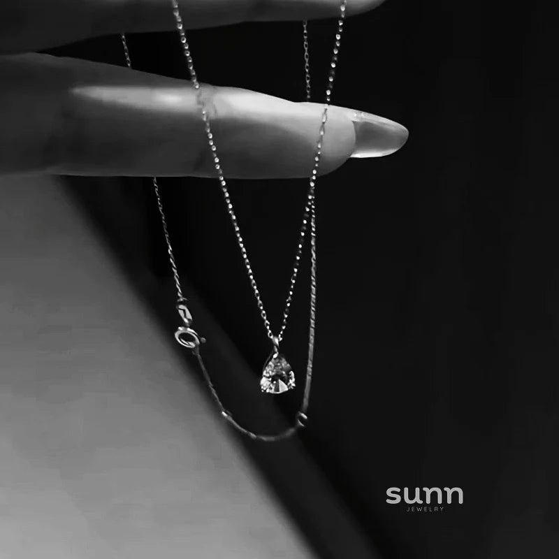 Nova Teardrop Sparkle Necklace