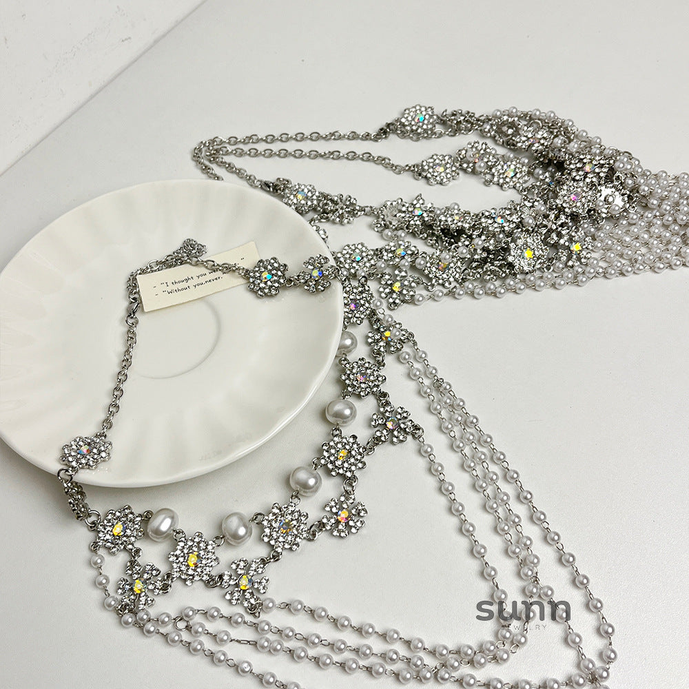 Nuha Rhinestone Pearl Shoulder Chain [0RP28K1W]