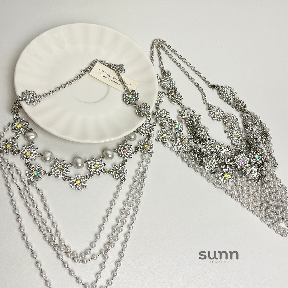 Nuha Rhinestone Pearl Shoulder Chain [X0WHGLNQ]