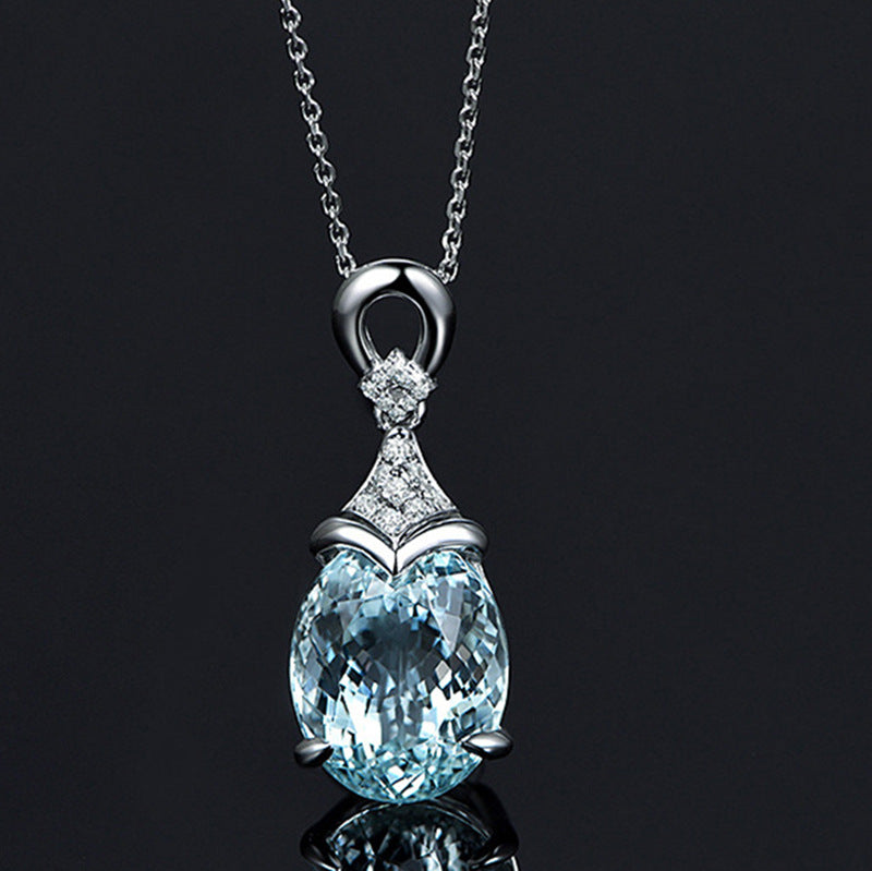 Nura Sparkle Aquamarine Pendant [IB7IS03K]