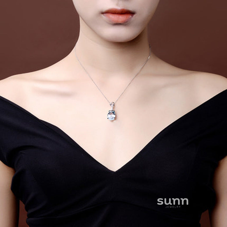 Nura Sparkle Aquamarine Pendant [RGWQZD12]