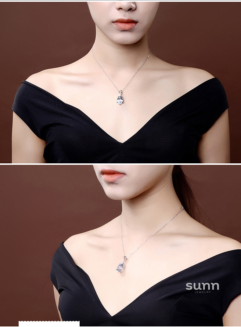 Nura Sparkle Aquamarine Pendant [AJ3FG620]