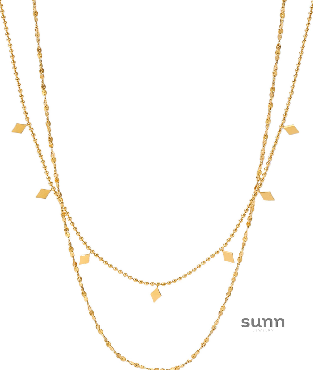 Oaklie Layered Geometric Necklace [6ML20FIU]