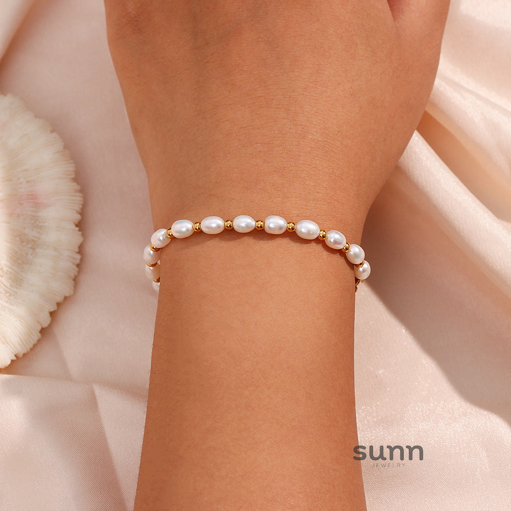 Oaklyn Gold Pearl Drawstring Bracelet [VMQ54X4N]