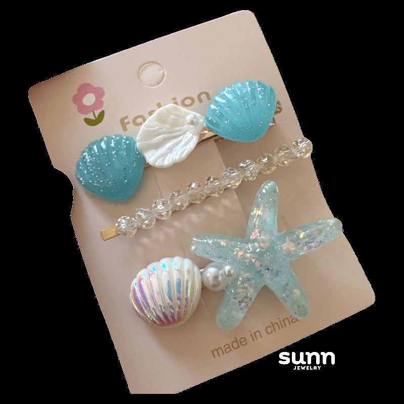 Oaklyn Iridescent Starfish Hair Clip [C0MAD0V3]