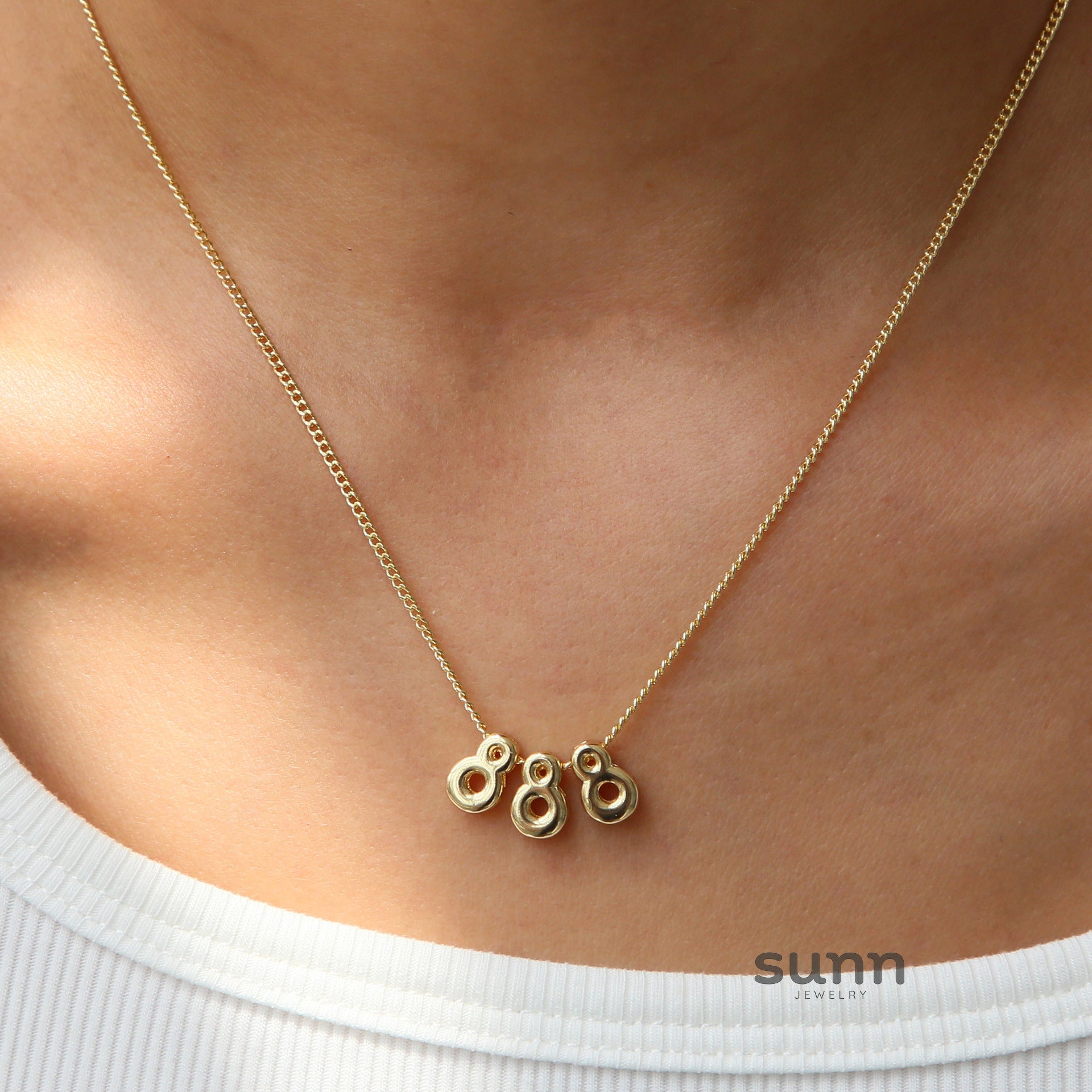 Odette Angel Number Pendant Necklace [6COSSUFL]
