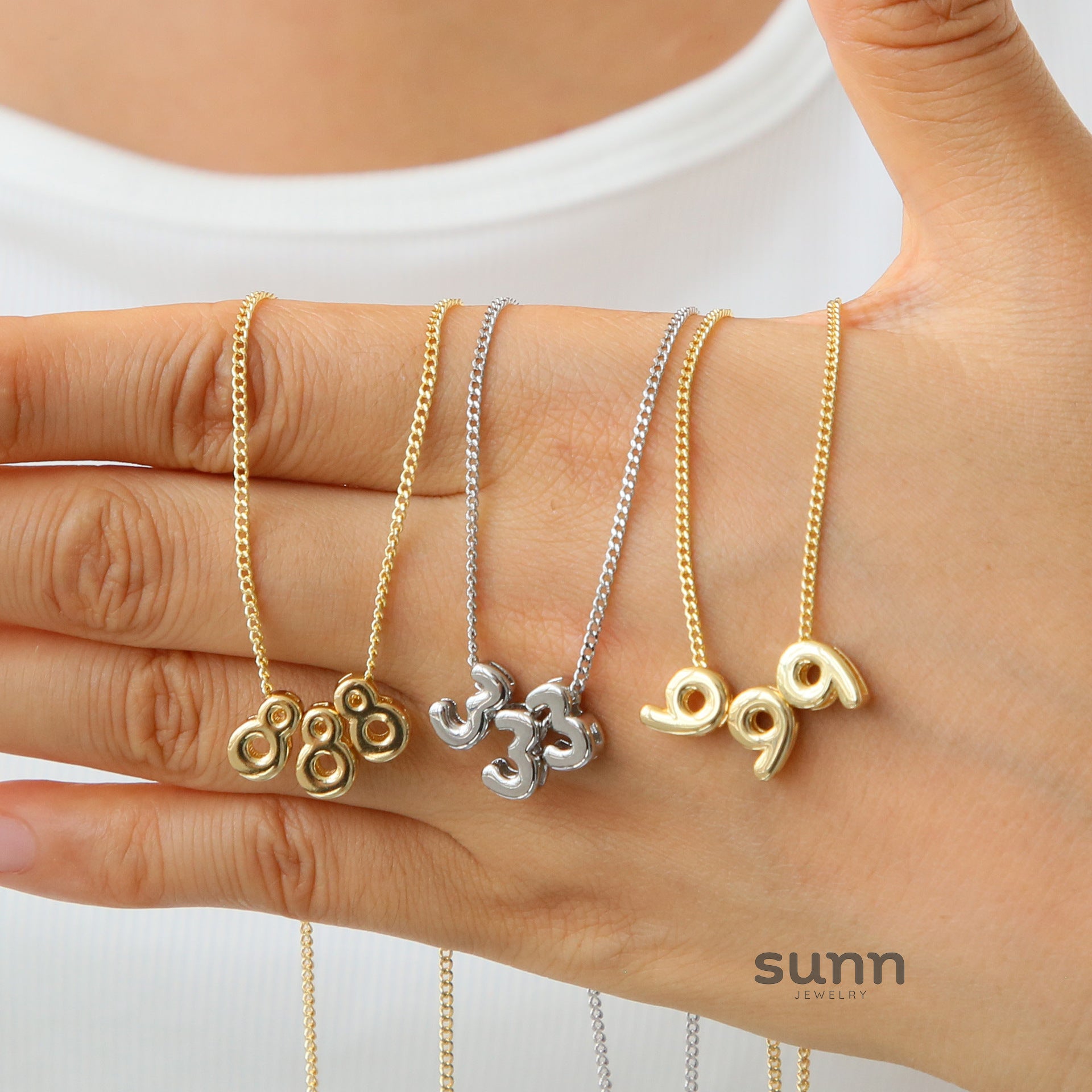 Odette Angel Number Pendant Necklace [4NVPKQ4U]