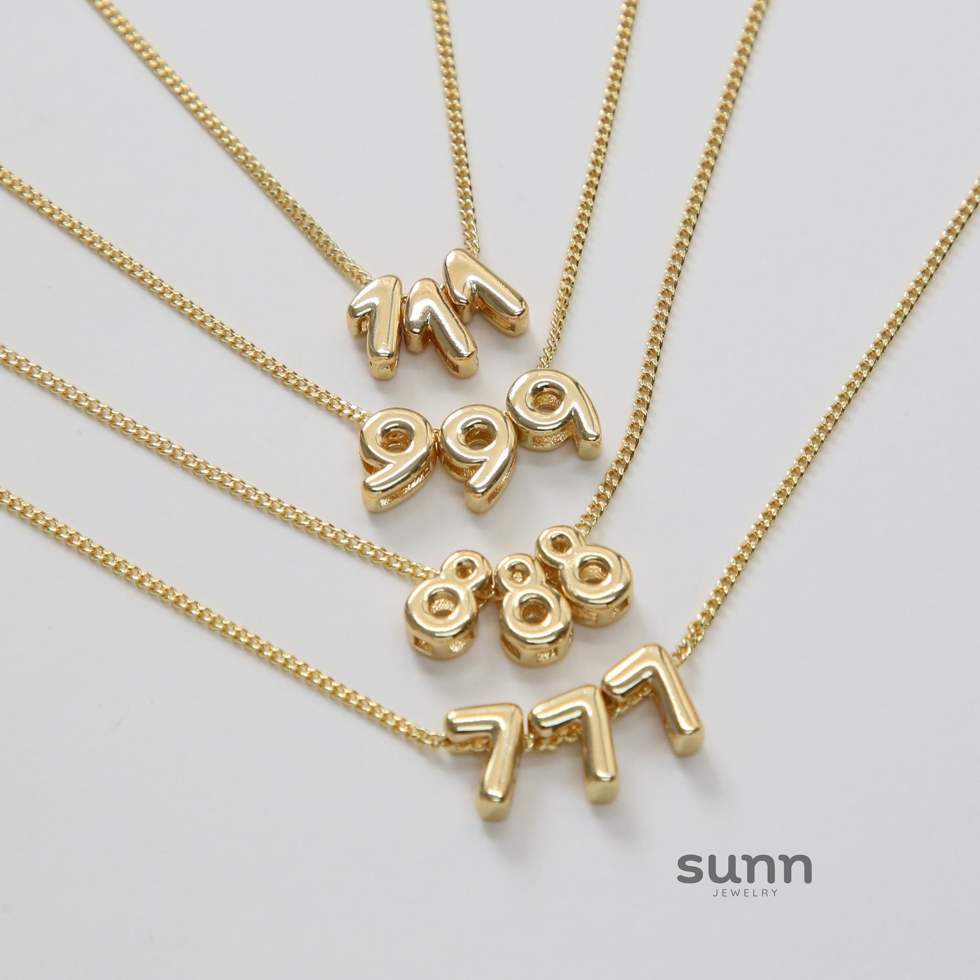 Odette Angel Number Pendant Necklace [VK25EJ3I]