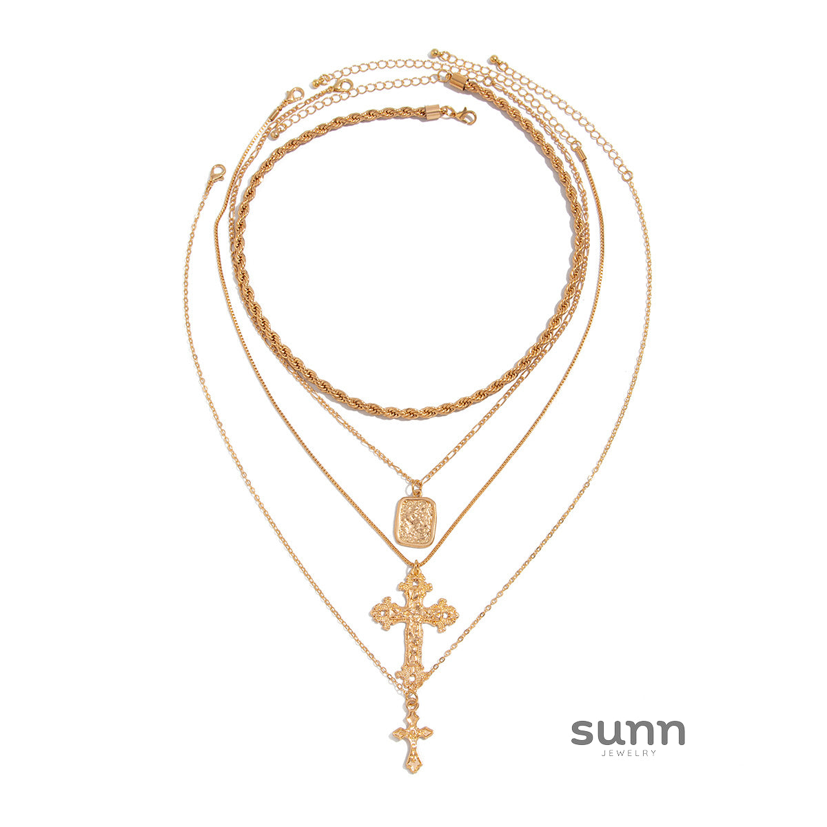 Odette Chunky Cross Necklace [L20Q1OS3]