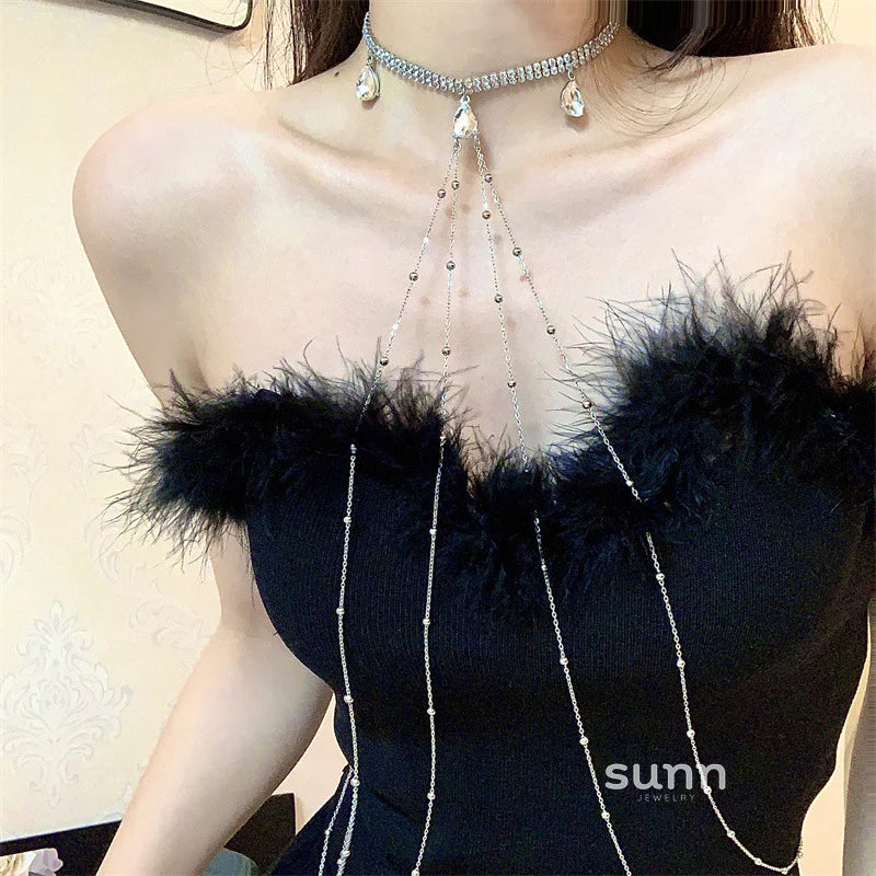 Ofelia Rhinestone Body Chain
