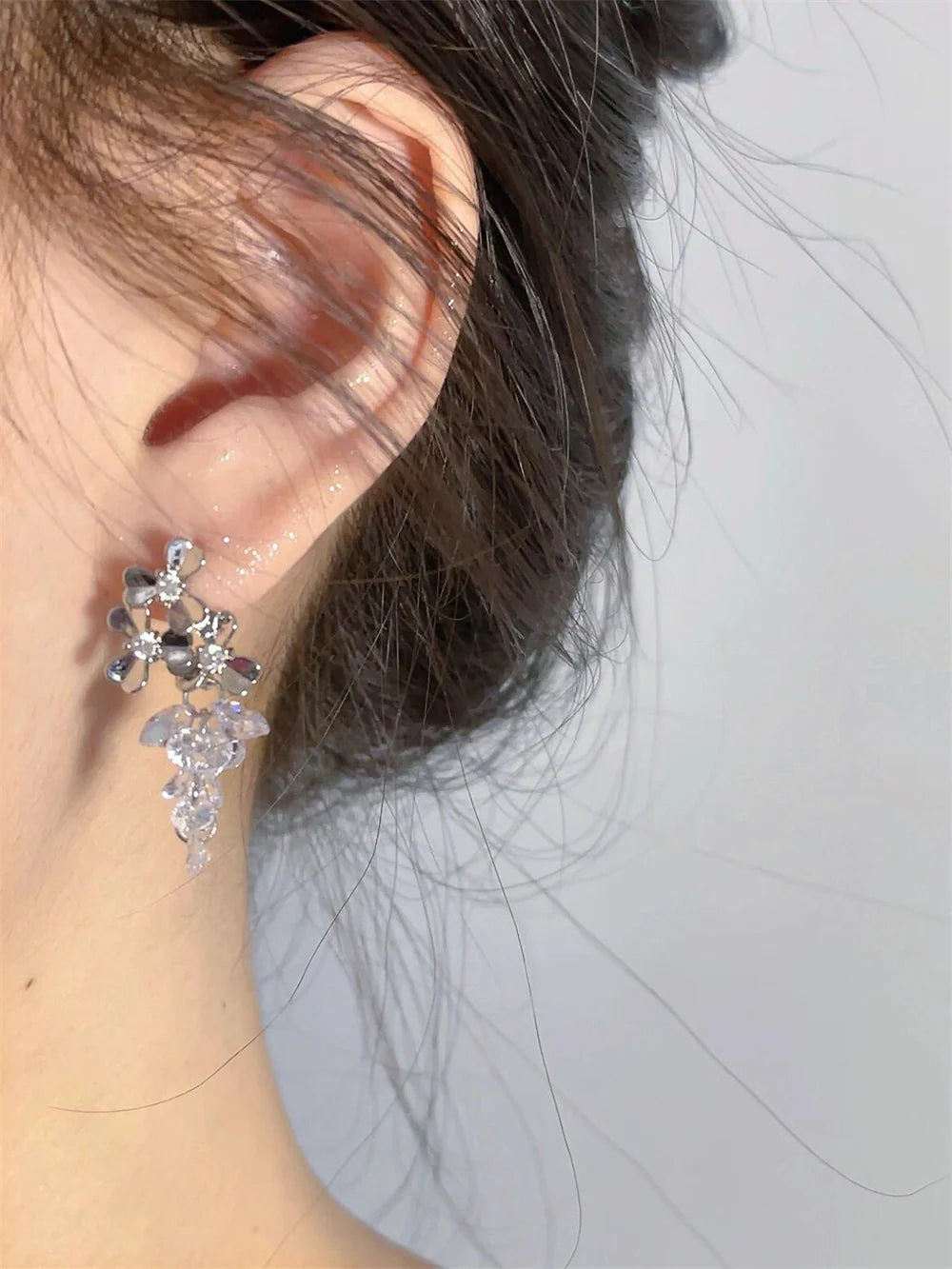 Ollie Shimmering Grape Earrings