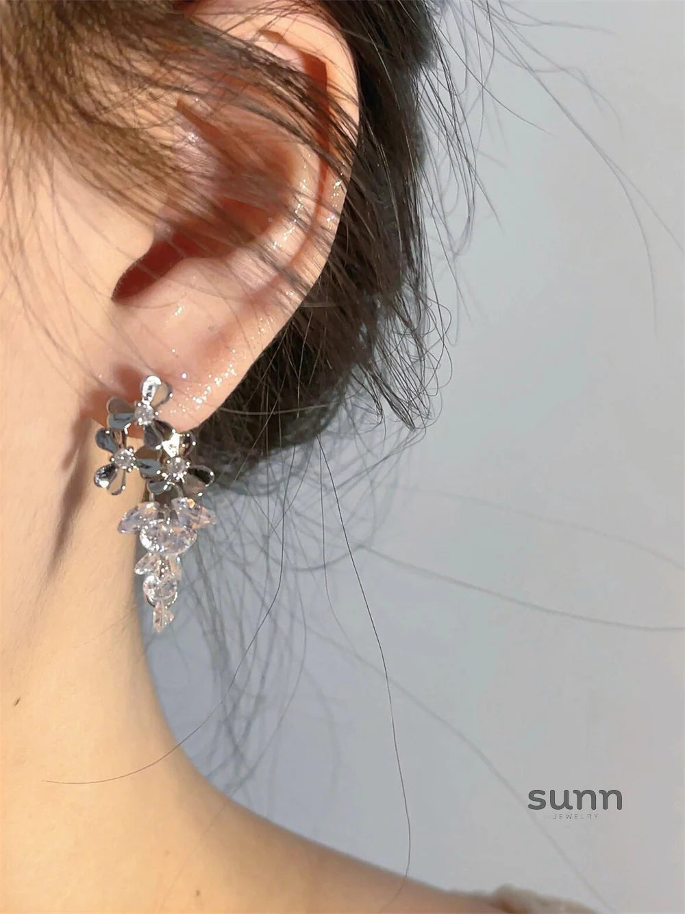 Ollie Shimmering Grape Earrings