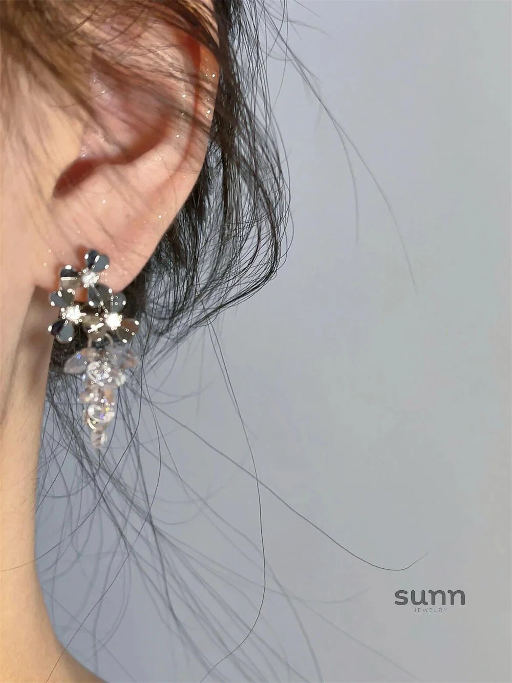 Ollie Shimmering Grape Earrings