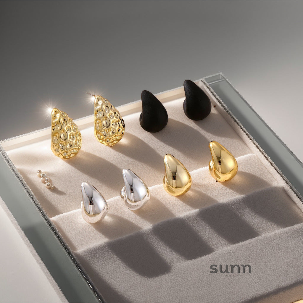 Ollie Waterdrop Ear Cuff Set [OI17UYAS]