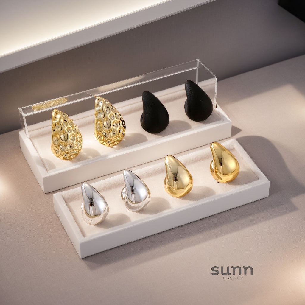 Ollie Waterdrop Ear Cuff Set [IIDH5GNH]