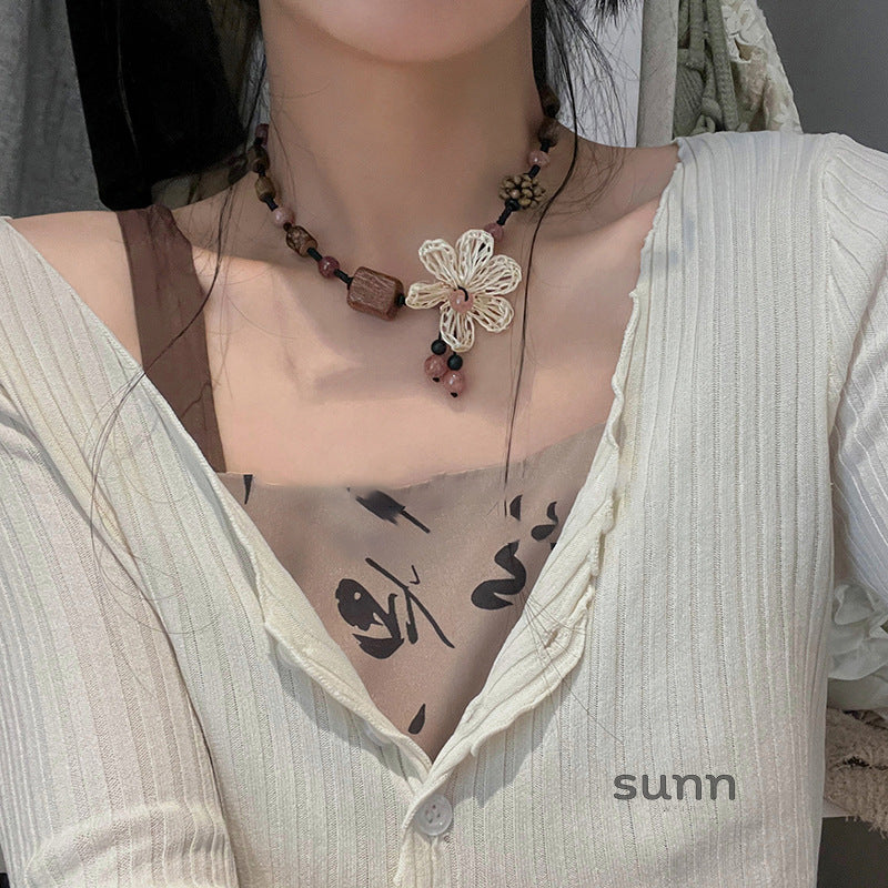 Oluwadarasimi Braided Floral Necklace [PKX55MPW]