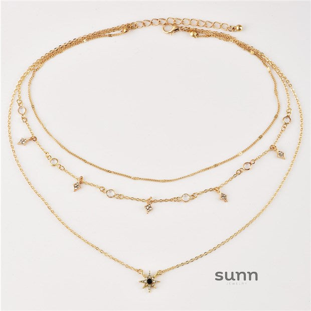 Oluwanifemi Celestial Layered Necklace - Gold [KJKFI3D7]