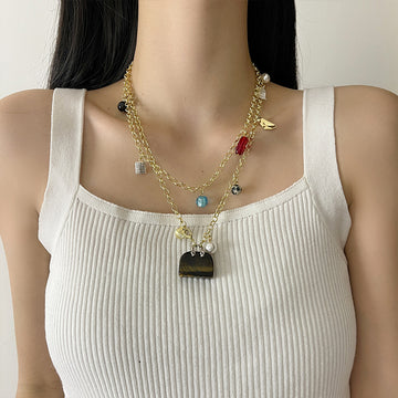 Onyx Multi-Wear Tiger Eye Necklace [728VW4Z9]