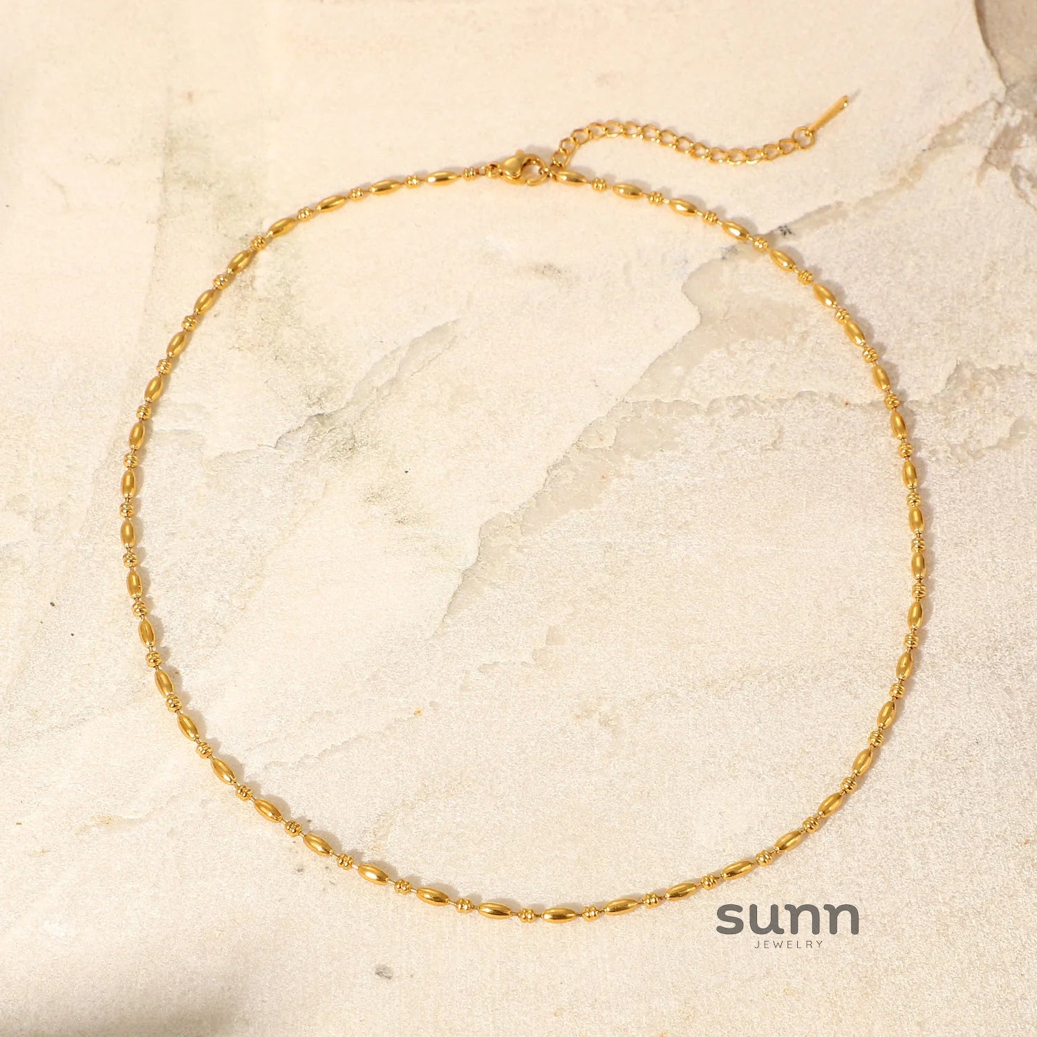 Paetyn Gold Layered Oval Necklace