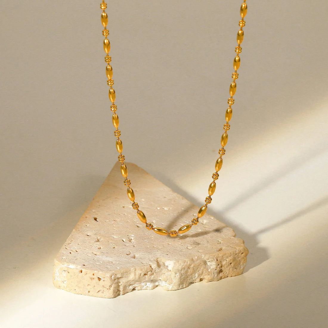 Paetyn Gold Layered Oval Necklace