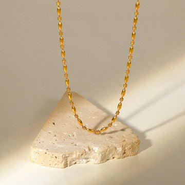 Paetyn Gold Layered Oval Necklace