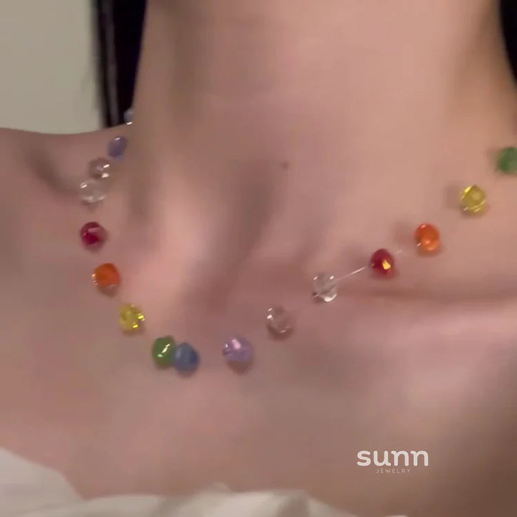 Paetyn Rainbow Crystal Choker