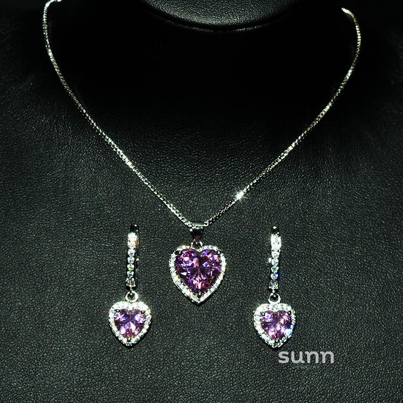 Paige Pink Diamond Heart Set [R9MB1XC2]