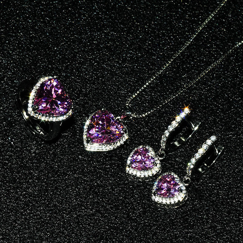Paige Pink Diamond Heart Set [R9MB1XC2]
