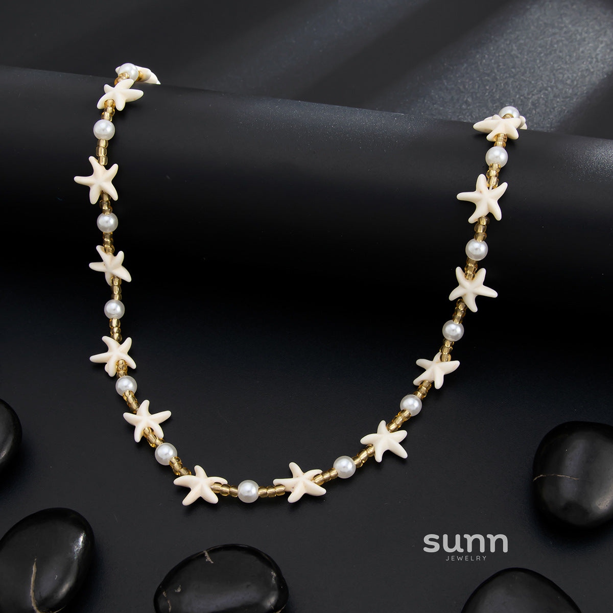 Paloma Gold Starfish Pearl Necklace [KW3JPV8A]