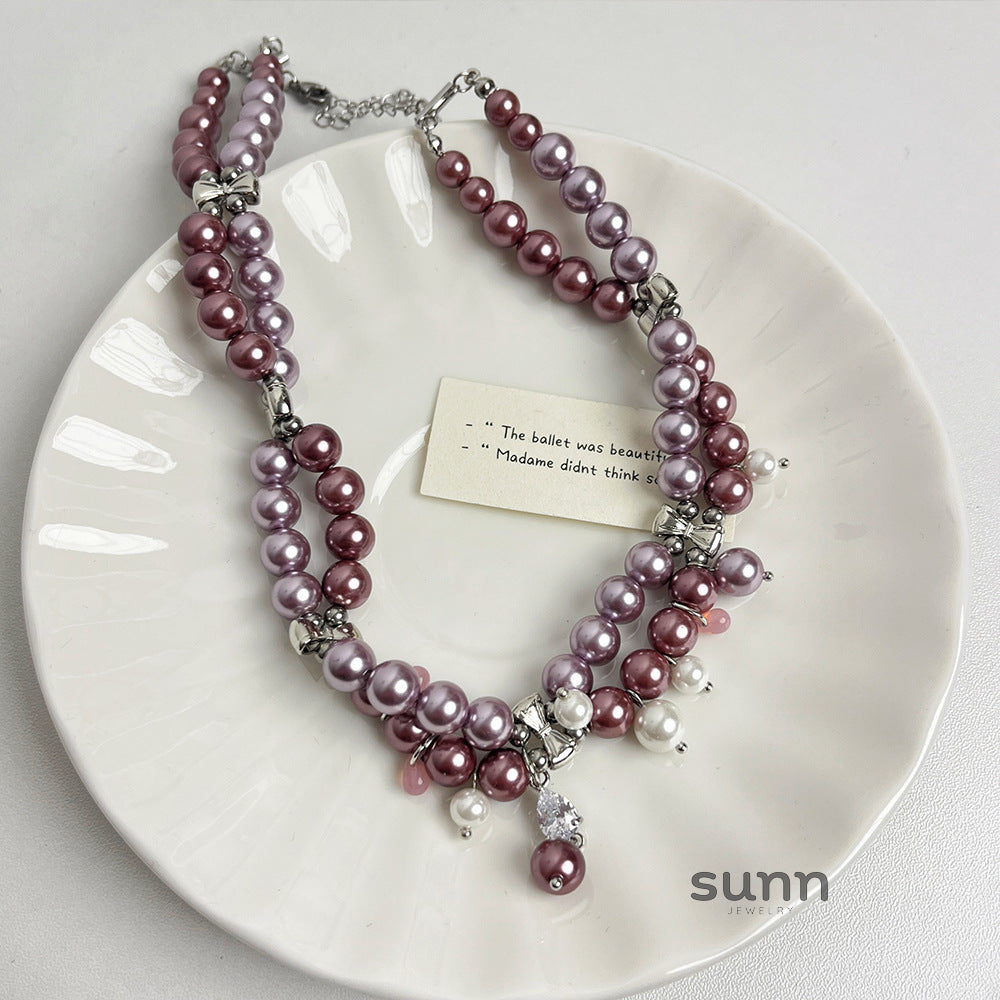Pamela Iridescent Heart Necklace [UHPDAFR5]
