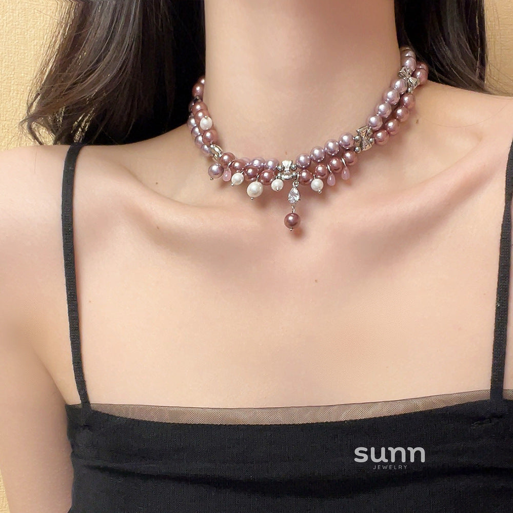 Pamela Iridescent Heart Necklace [PL0GWUWW]