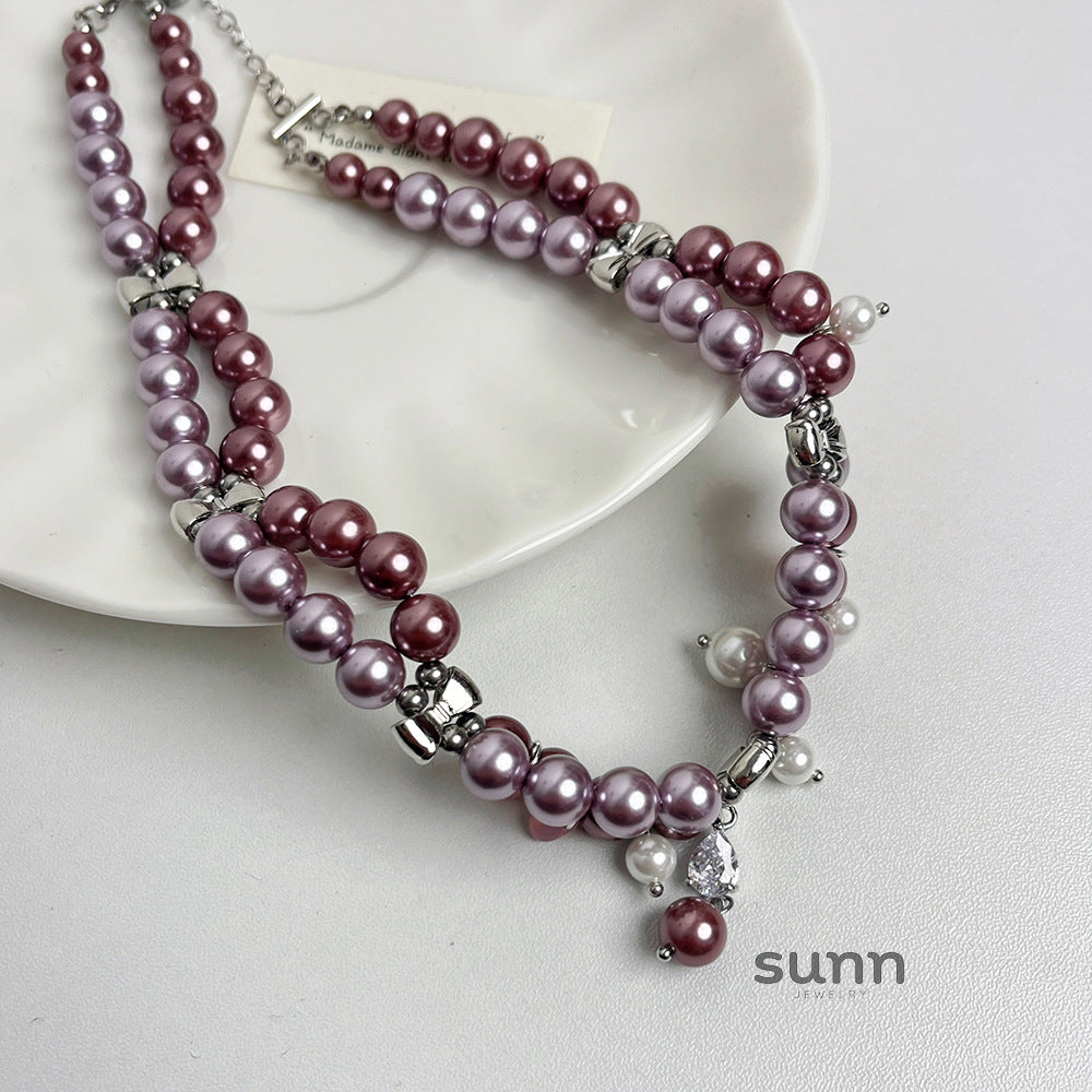 Pamela Iridescent Heart Necklace [48OF55CW]