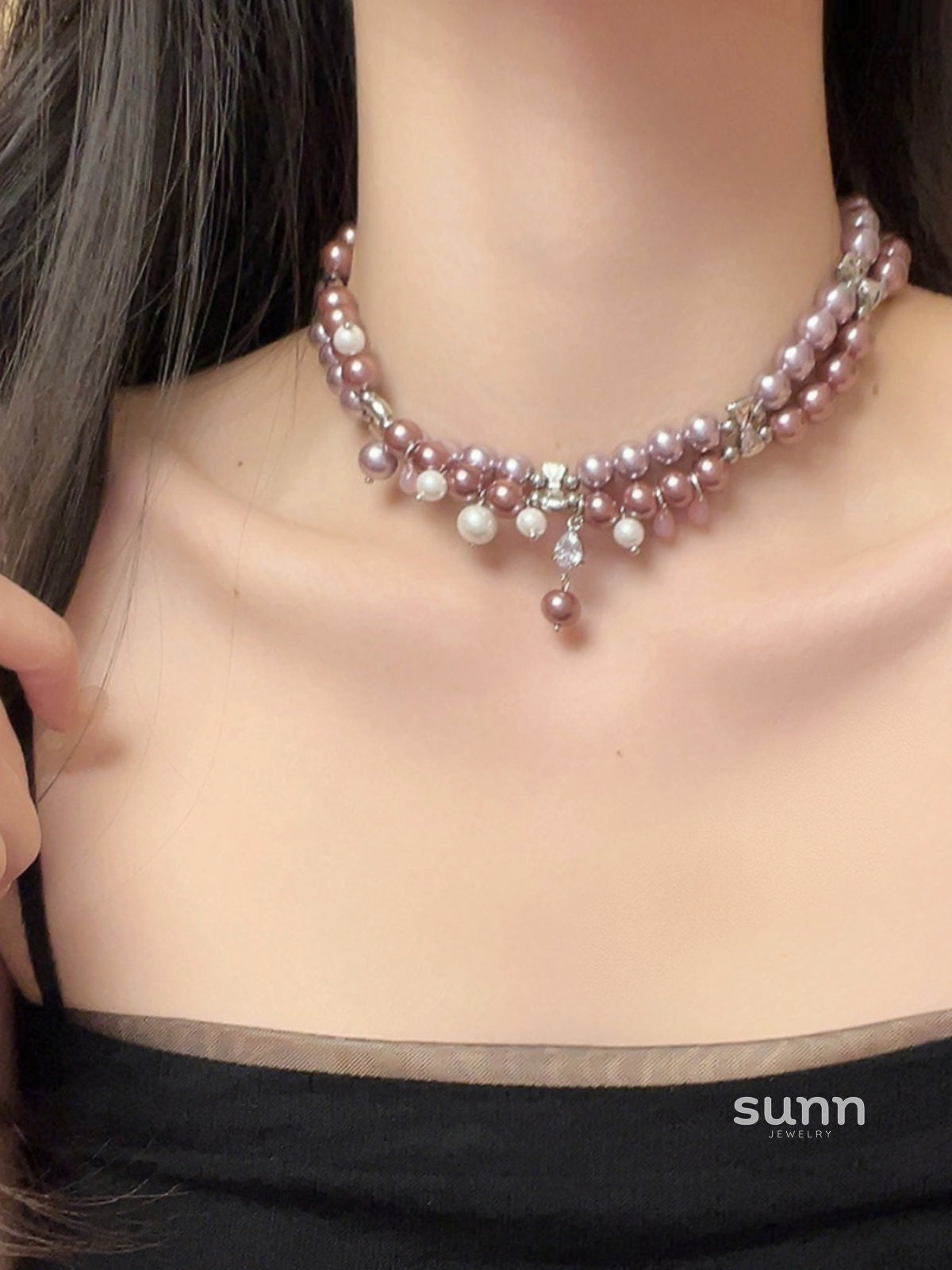 Pamela Iridescent Heart Necklace [GR2YOYJQ]