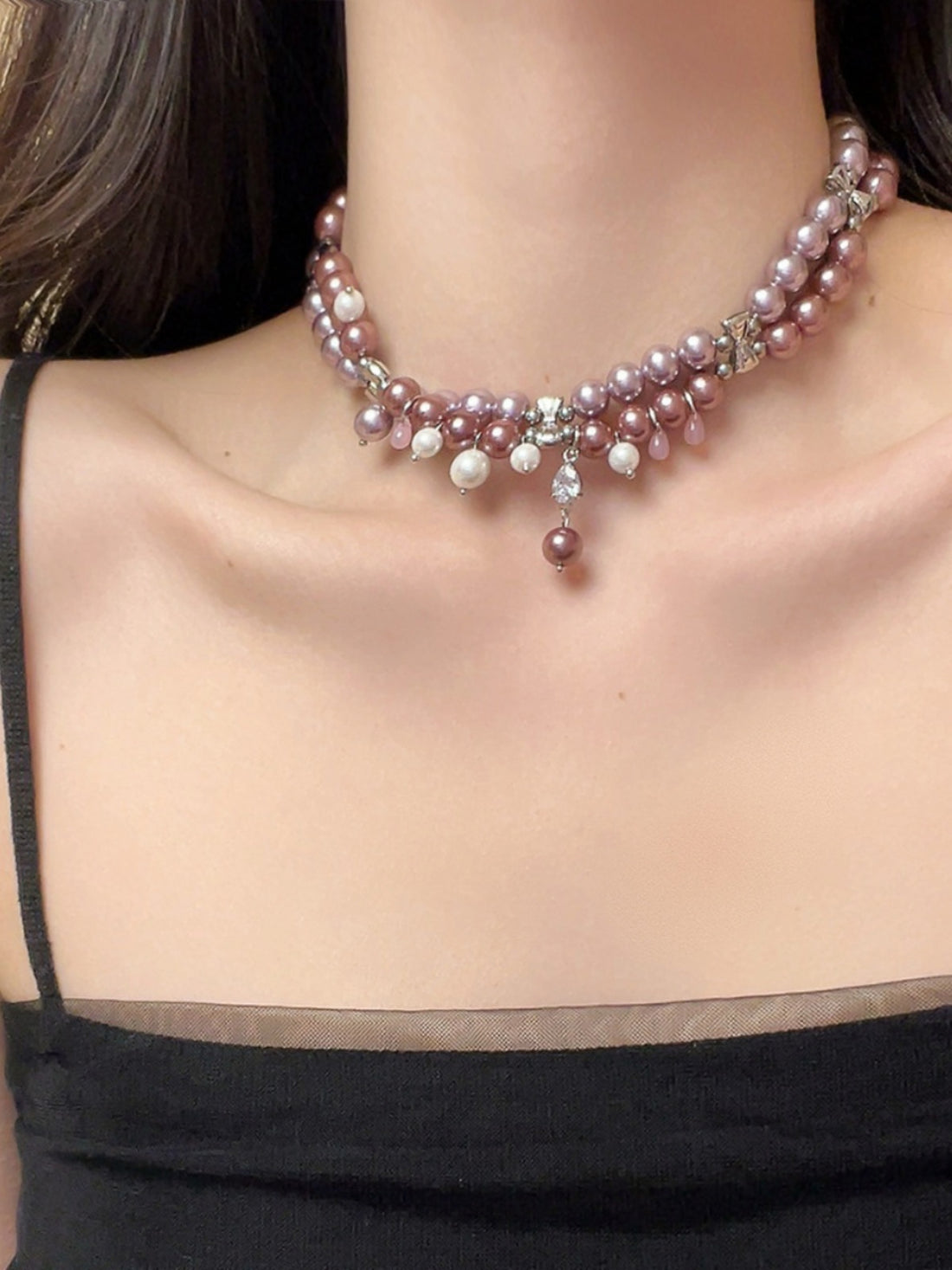 Pamela Iridescent Heart Necklace [FSQMRYN6]