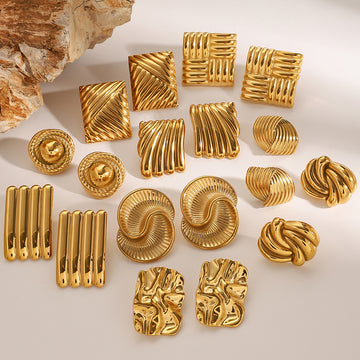 Parisa Geometric Stud Earrings [5OZJCI2I]