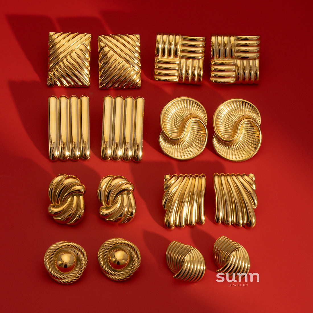 Parisa Geometric Stud Earrings [5OZJCI2I]