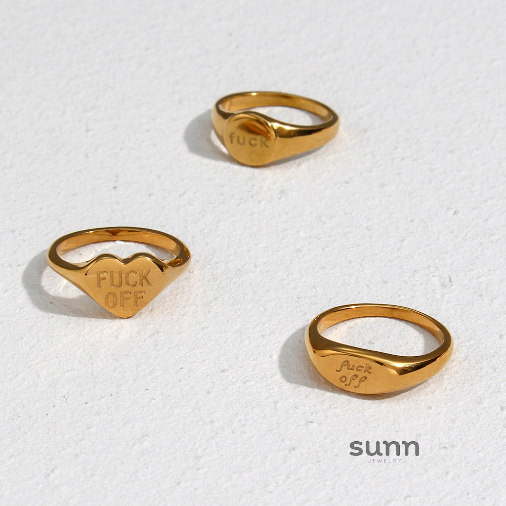 Parris Bold Letter Ring [79F26QE9]