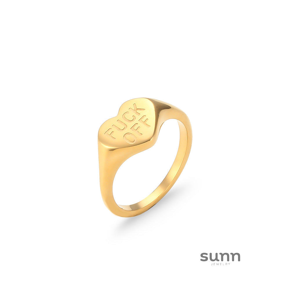 Parris Bold Letter Ring [9GDCNKFN]